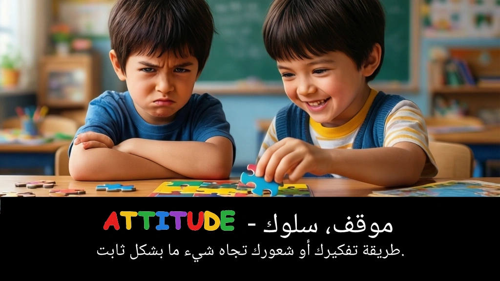 Arabic Illustration for attitude